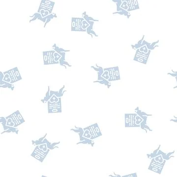 Comprehensive physical exam glyph seamless pattern Stock Illustration