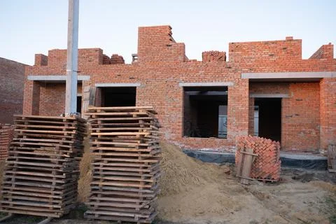 Comprehensive process of building a modern two-story residential house Фото