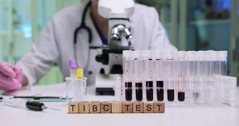 Comprehensive Process of Conducting a Laboratory TIBC Test Using Test Tubes and Stock Footage 309310679