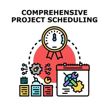 Comprehensive project scheduling and efficient task management Stock Illustration
