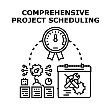 Comprehensive project scheduling and efficient task management Stock Illustration