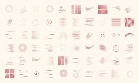 Comprehensive red comic book effect kit including speed lines spirals and h.. Stock Illustration