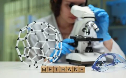 A Comprehensive Scientific Study of Methane Utilizing Microscope and Advanced 3D Stock Photos