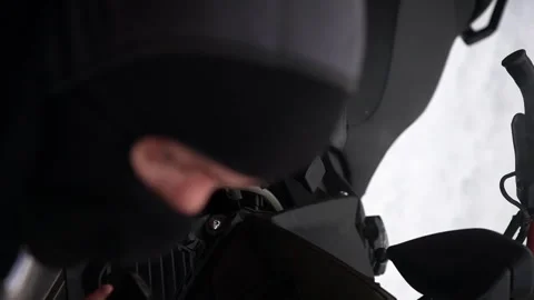 Comprehensive Snowmobile Maintenance and Thorough Inspection in Beautiful Winter Stock-Footage 314045160