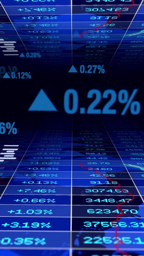 Comprehensive Stock Market Overview Analyzing Trends and Detailed Data Stock Footage 288263833