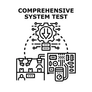 Comprehensive system testing and quality assurance process Illustrazione stock