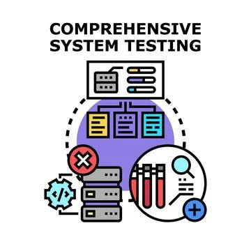 Comprehensive system testing with quality control and debug process イラスト素材
