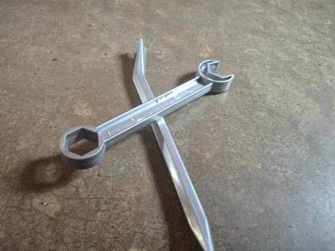 Comprehensive tool kit includes screwdriver, clamp, hammer, and more, Stock Photos