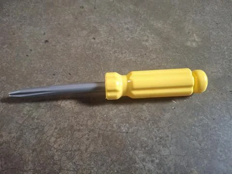 Comprehensive tool kit includes screwdriver, clamp, hammer, and more, Foto stock