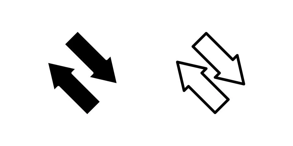 Comprehensive trading platform icons featuring exchange and swap symbols fo.. Stock Illustration