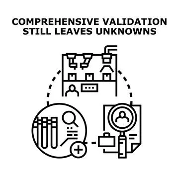 Comprehensive validation leaving unknown elements and factors 库存插图