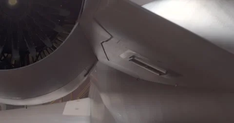 Comprehensive view of structural elements on aircraft wings during maintenance Stock Footage 333877339