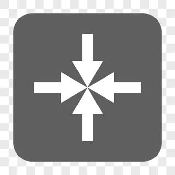 Compress Arrows Rounded Square Button Stock Illustration