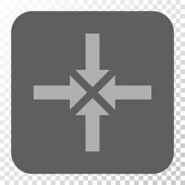 Compress Arrows Rounded Square Button Stock Illustration