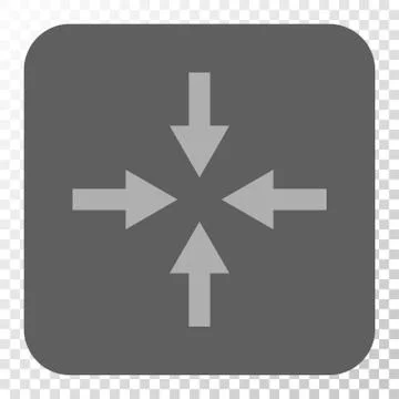 Compress Arrows Rounded Square Button Stock Illustration