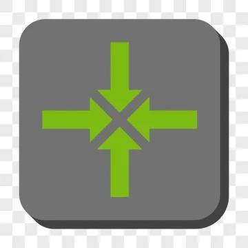 Compress Arrows Rounded Square Button Stock Illustration