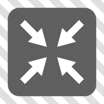 Compress Arrows Rounded Square Button Stock Illustration