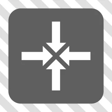 Compress Arrows Rounded Square Button Stock Illustration