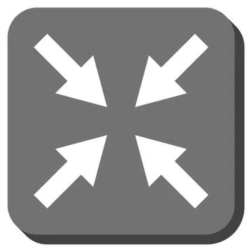 Compress Arrows Rounded Square Vector Icon Stock Illustration