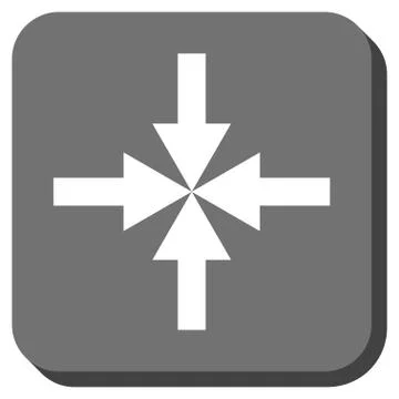 Compress Arrows Rounded Square Vector Icon Stock Illustration