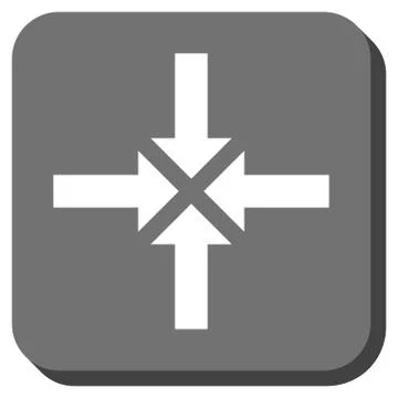 Compress Arrows Rounded Square Vector Icon Stock Illustration