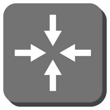 Compress Arrows Rounded Square Vector Icon Illustrazione stock