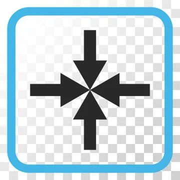 Compress Arrows Vector Icon In a Frame Stock Illustration
