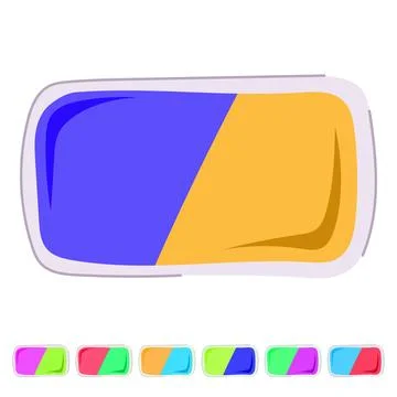 Compress reusable hot cold gel pack vector cartoon graphic Stock Illustration