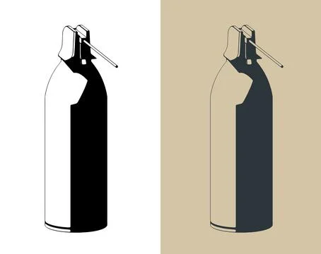 Compressed air duster can for electronics illustrations Stock Illustration