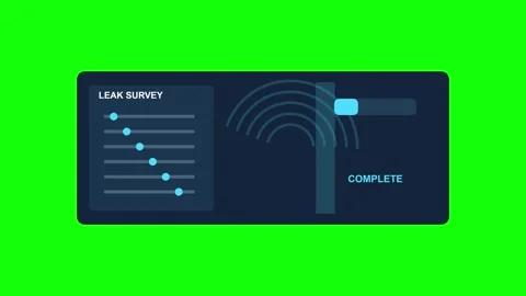 Compressed Air Leak Survey Complete Green Screen Overlay Stock Footage 345586122