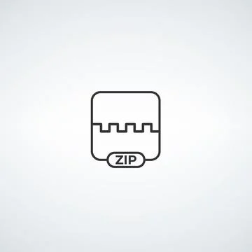 Compressed archive ZIP file document icon. ZIP file symbol. Stock vector Stock Illustration