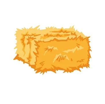 Compressed bale with hay colored cartoon symbol. vector illustration Illustrazione stock