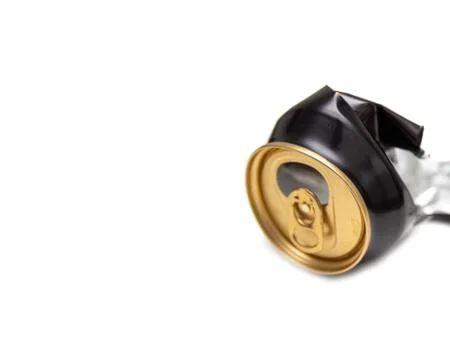 Compressed can isolated on a white background Stock-Fotos
