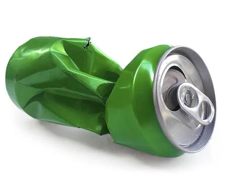 Compressed cans isolated on a white background Stock Photos