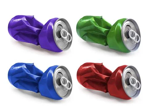 Compressed cans isolated on a white background Stock Photos