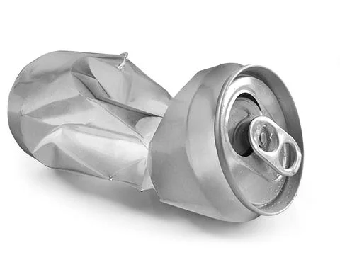 Compressed cans isolated on a white background Stock Photos