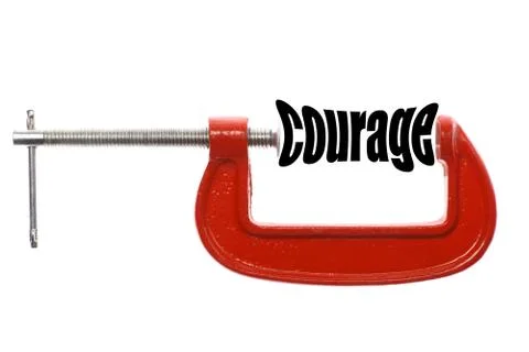 Compressed courage concept Stock Photos