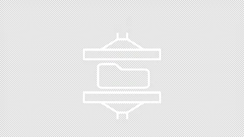 Compressed data white line animation Video stock 292755824