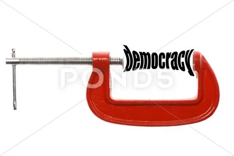 Compressed democracy concept Stock Photos