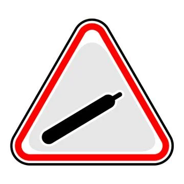 Compressed Gas Sign Triangular Sticker Illustrazione stock