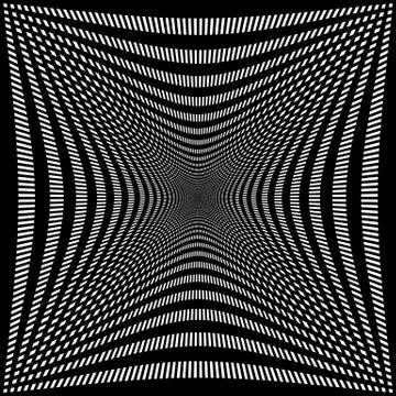 Compressed grid of lines. Abstract mesh pattern. 스톡 일러스트