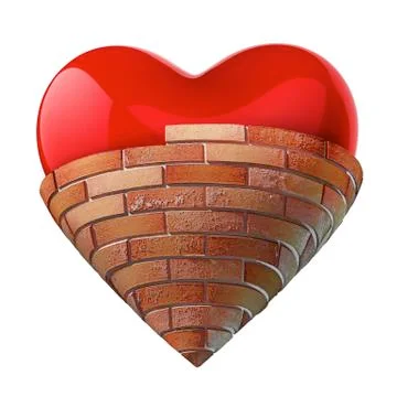 Compressed heart stone Stock Illustration