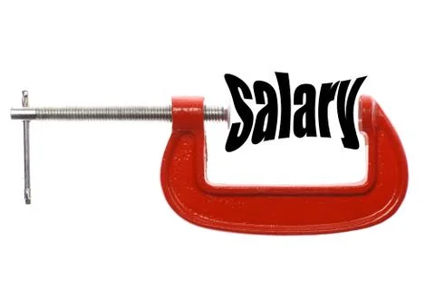 Compressed salary Stock Photos