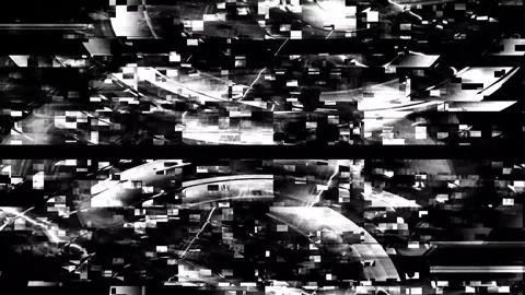 Compressed Signal Distortion Landscape Stock Footage 331085066