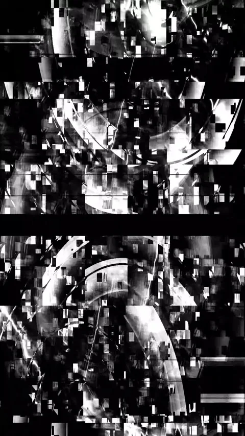 Compressed Signal Distortion Portrait Stock Footage 331085122