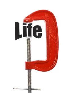 Compressing life Stock Illustration