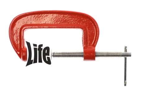 Compressing life Stock Illustration
