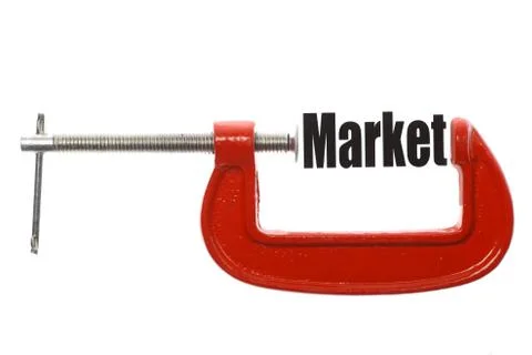 Compressing market Stock Illustration