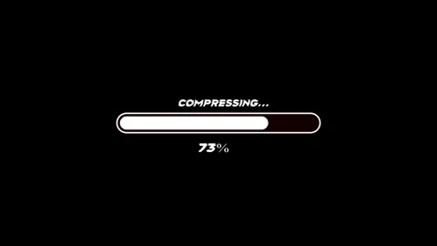 Compressing Progress bar icon animation with completed. Stock Footage 286142942
