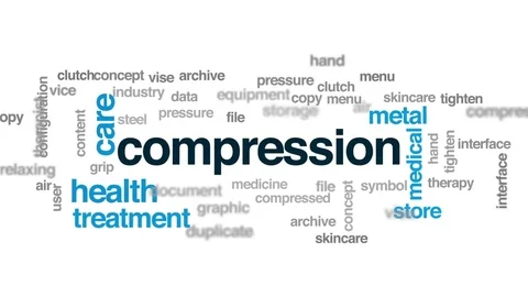 Compression animated word cloud, text design animation. Stock Footage